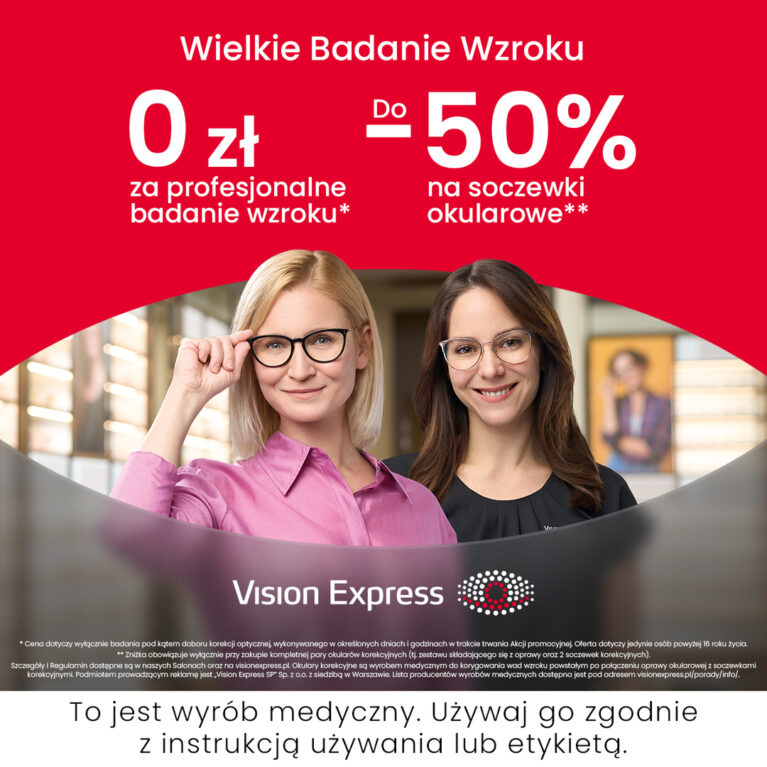 Trwa Wielkie Badanie Wzroku w Vision Express!