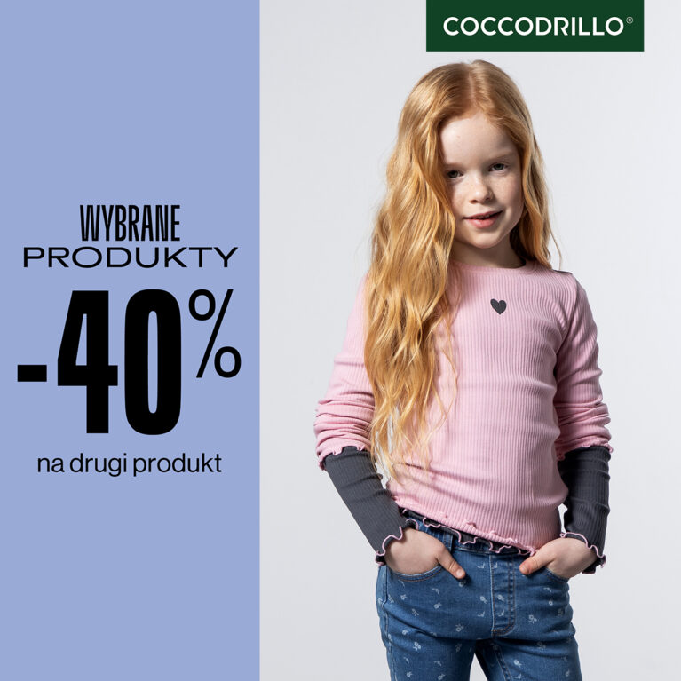 -40% na drugi produkt w Coccodrillo!