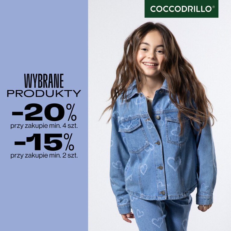 Do -20% na wybrane produkty w Coccodrillo