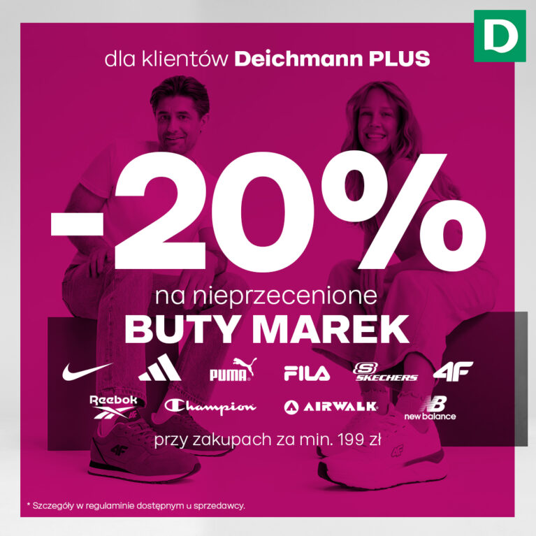-20% na nieprzecenione buty markowe!