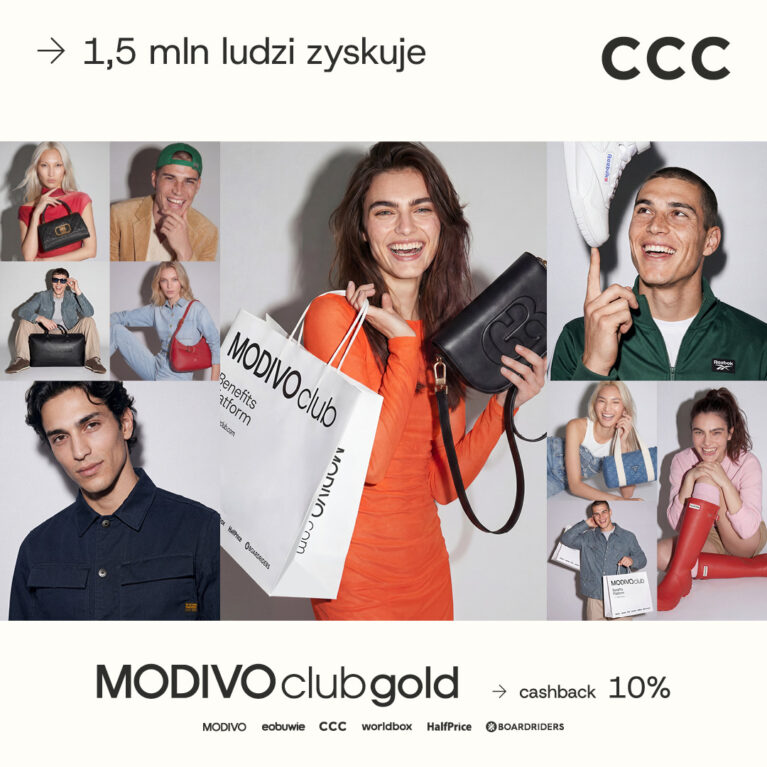 Z MODIVOclub GOLD zyskujesz 10% zwrotu za każde zakupy.