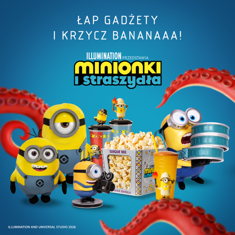 Minionki wracają do Multikina. Przedpremierowe pokazy, bananowy popcorn i wyjątkowy merch już pod koniec czerwca