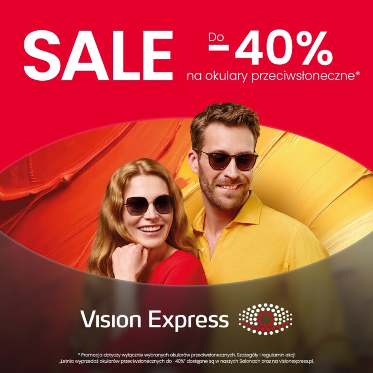Letnia wyprzedaż okularów przeciwsłonecznych do -40% w Vision Express!