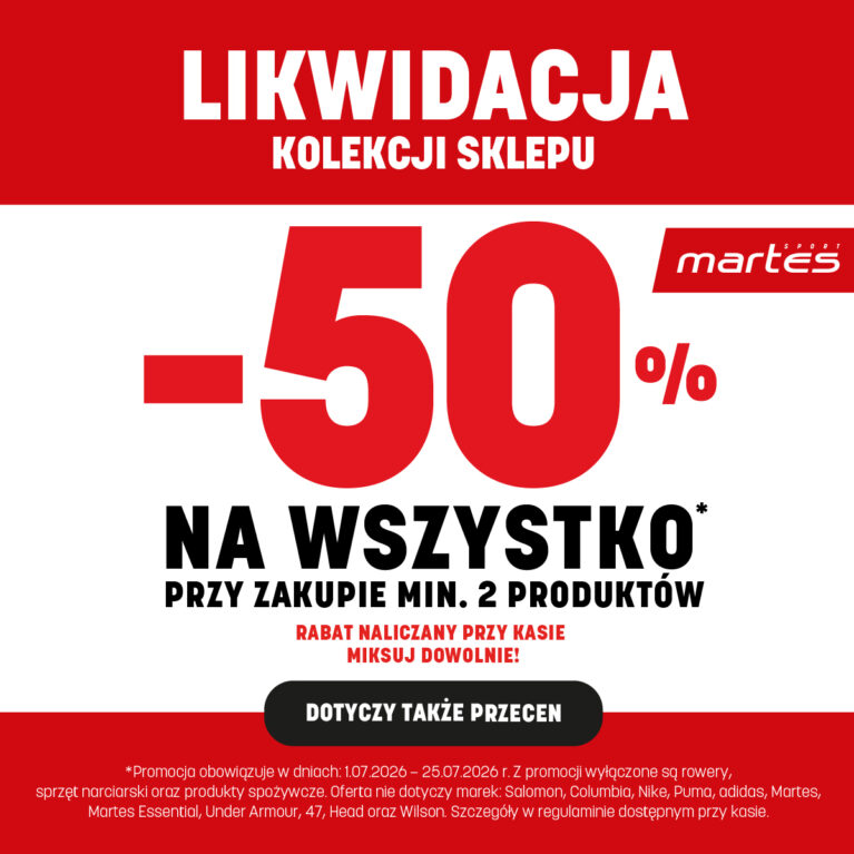 Likwidacja kolekcji sklepu – 50% rabatu na wszystko*
