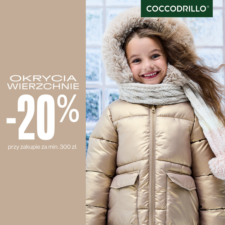 -20% na okrycia wierzchnie w Coccodrillo!