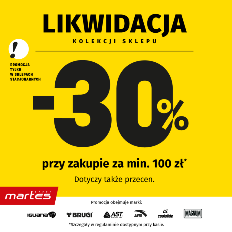 Likwidacja kolekcji w Martes Sport!